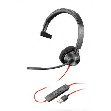 Poly Blackwire 3310 monaural USB headset