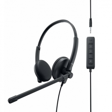 Dell WH1022 binaural wired USB headset with 3.5mm jack
