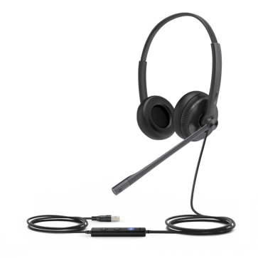 Yealink UH34 USB wired binaural headset (leatherette ear cushions)