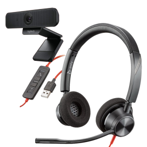 Poly Blackwire 3320 USB headset & Logitech C925e webcam bundle