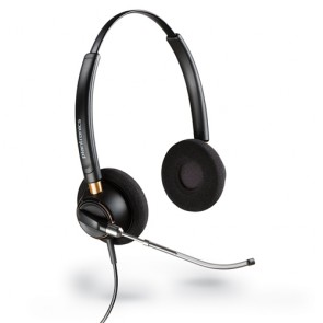 Poly EncorePro HW520 binaural wired headset with voice tube