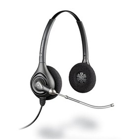 Poly HW261H binaural headset optimised for the hard of hearing