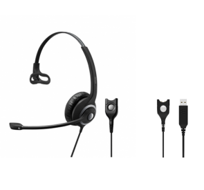 EPOS IMPACT SC 230 monaural wired QD headset with USB converter cable