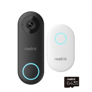 Reolink 2K+ WiFi Smart AI Doorbell & Chime + 64GB