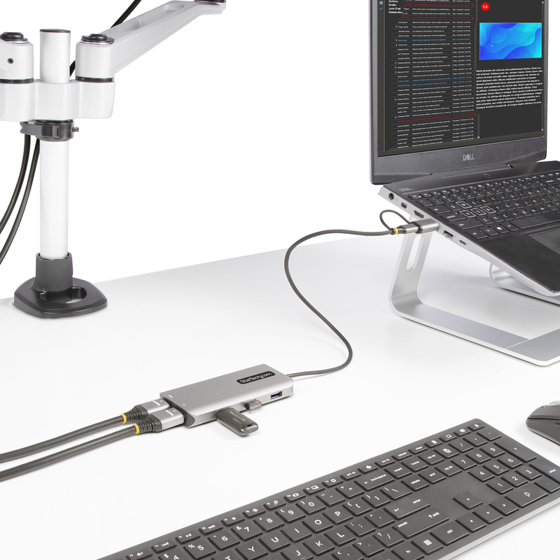 StarTech.com USB-C Multiport Adapter w/Attached USB-C to USB-A Dongle, Dual HDMI (4K30Hz/1080p60Hz), 3x USB-A 5Gbps, Mini Travel - Image 12