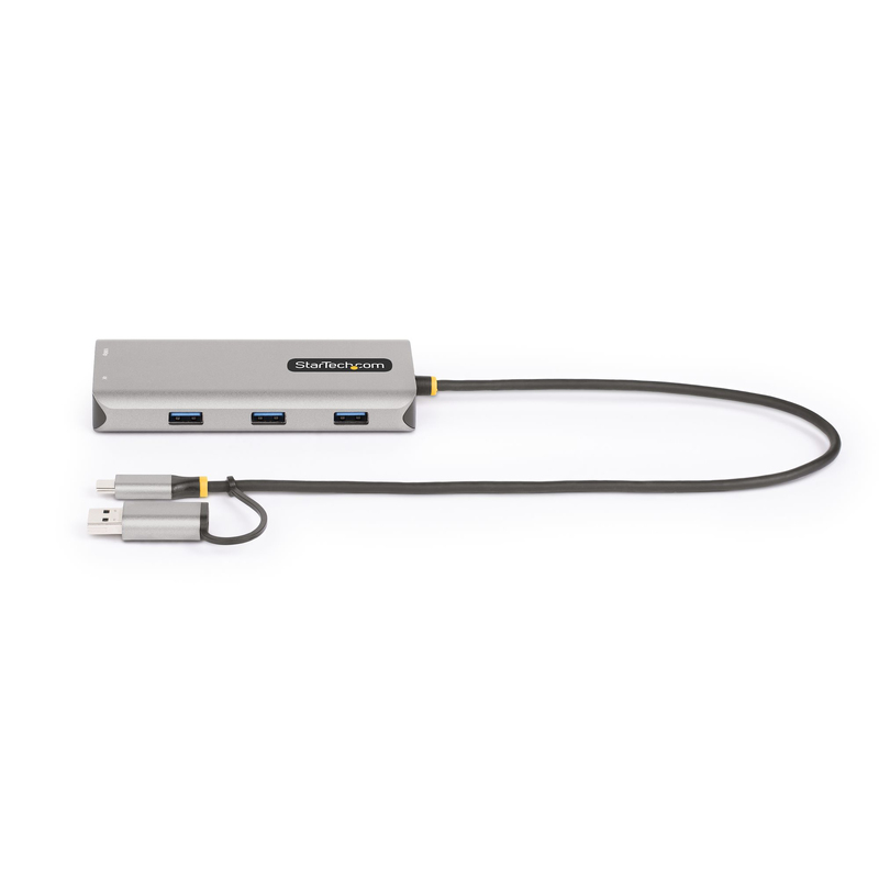 StarTech.com USB-C Multiport Adapter w/Attached USB-C to USB-A Dongle, Dual HDMI (4K30Hz/1080p60Hz), 3x USB-A 5Gbps, Mini Travel - Image 9